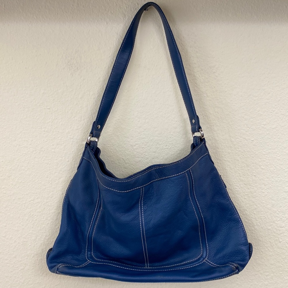 Sophia Caperelli Blue Leather Purse